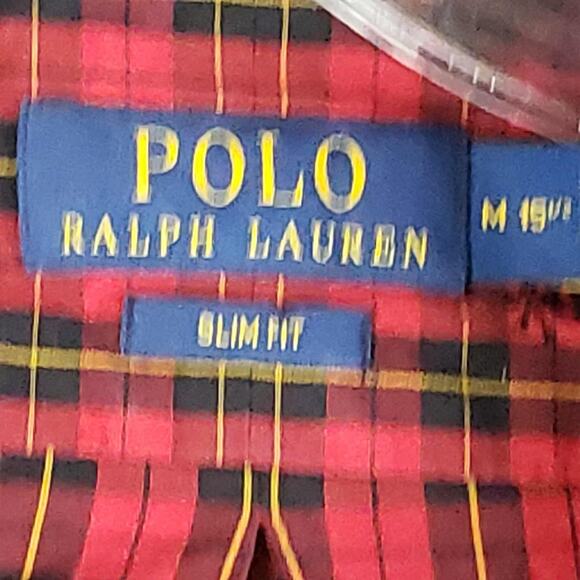 Polo Ralph Lauren Shirt Red Skull Crossbones AOP Button Down LS Slim Fit Punk - Picture 13 of 14